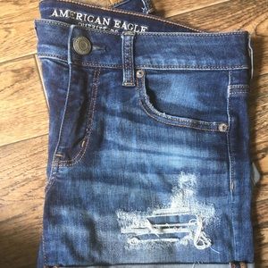 American Eagle Midi Denim Shorts